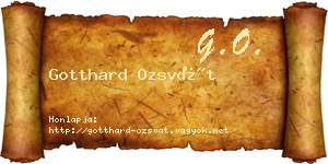 Gotthard Ozsvát névjegykártya